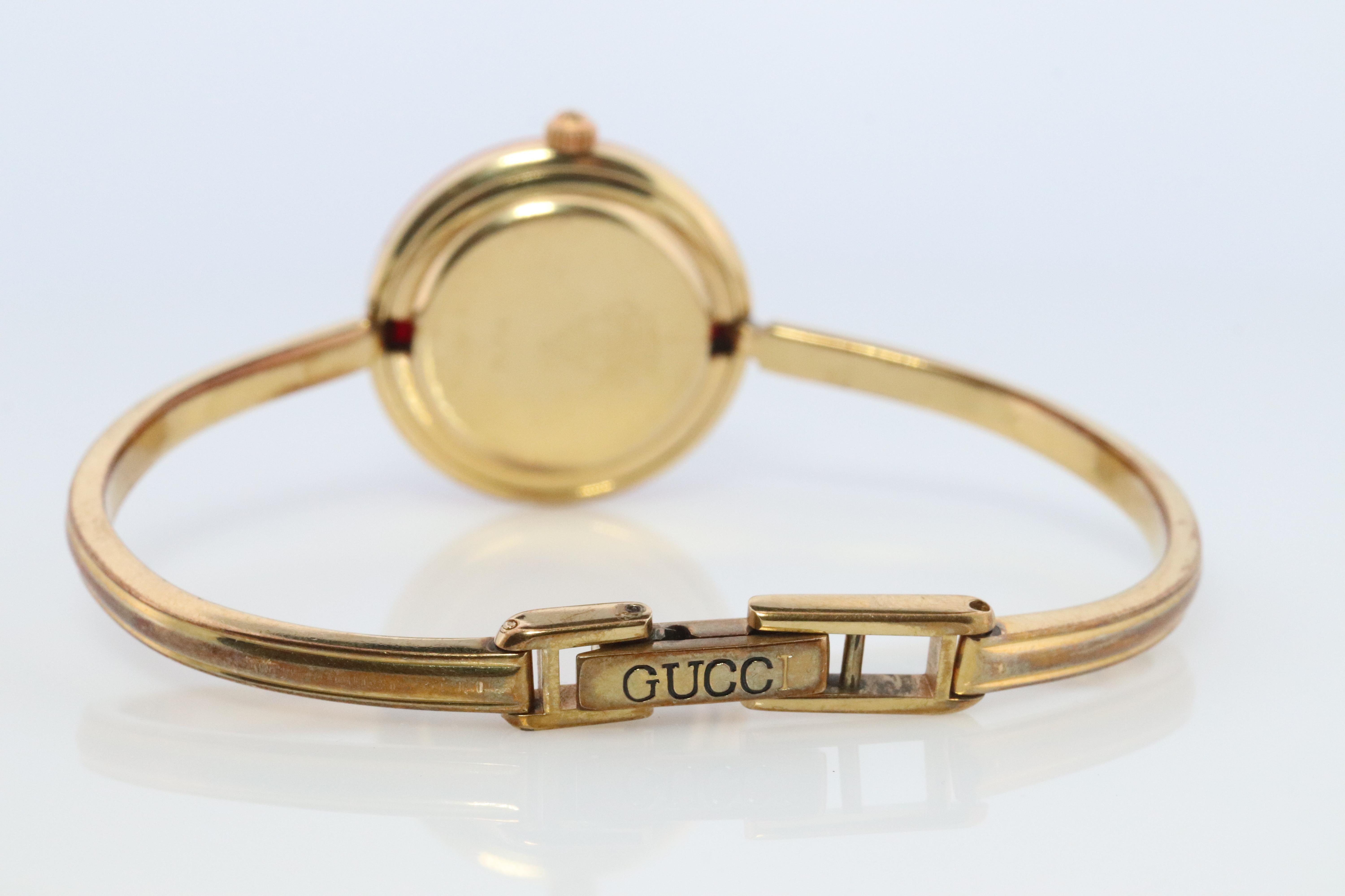 Vintage GUCCI Quarz 11/12, Vintage  Beobachten. Gucci Ladies Bangle Interchange Lünette Uhr 2