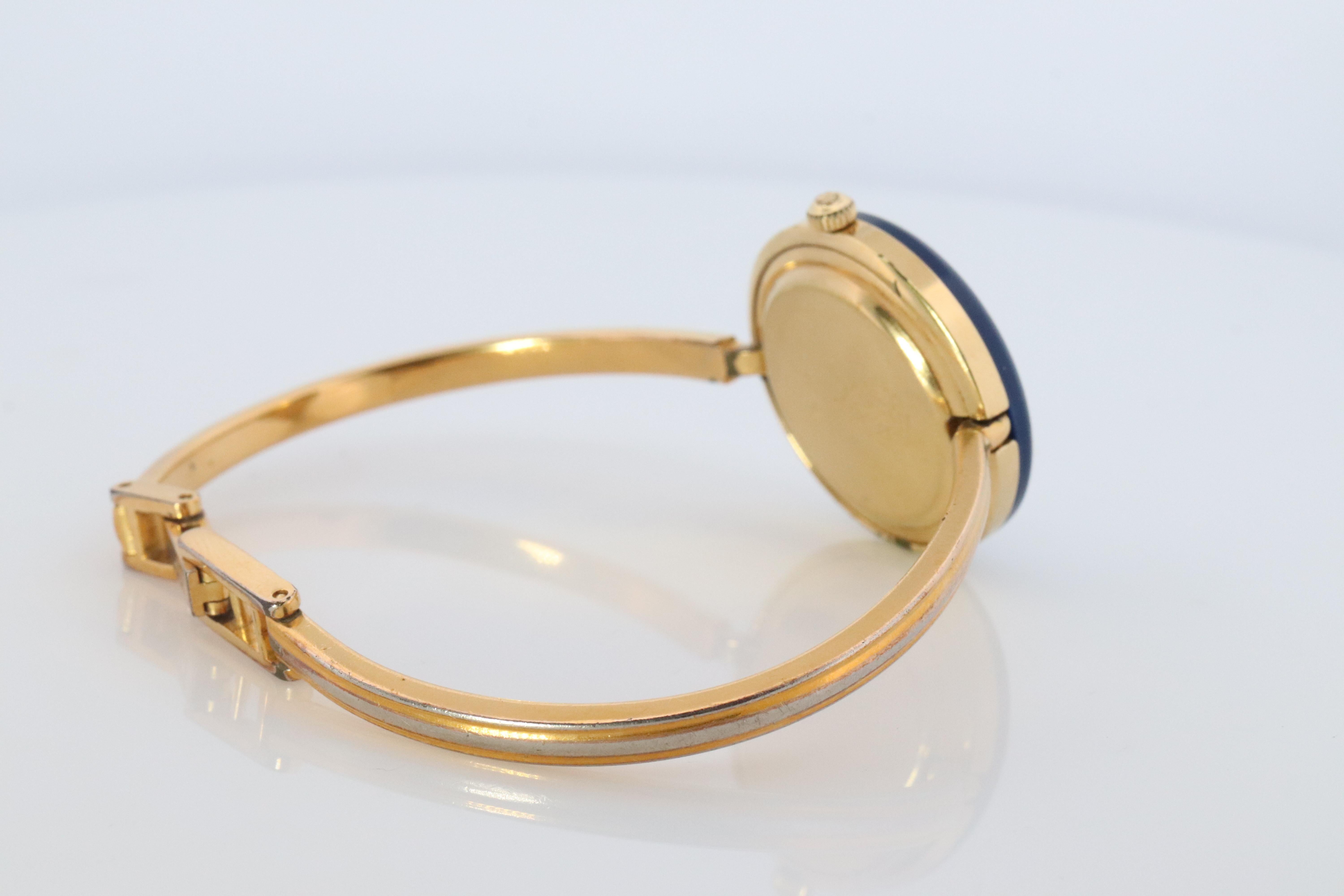 Vintage GUCCI Quartz 11/12  Watch. Gucci Ladies Bangle Interchange Bezel watch For Sale 2