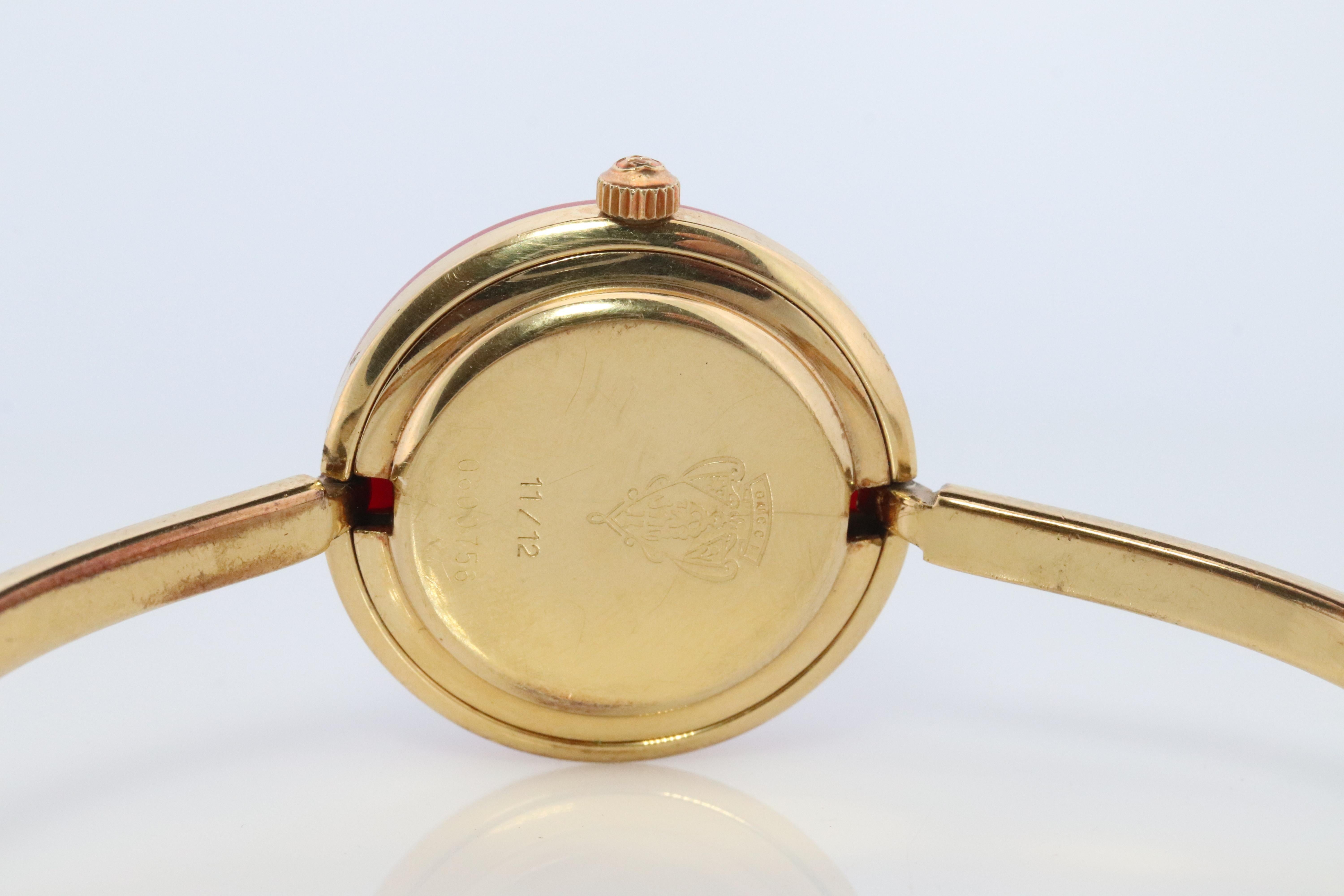 Vintage GUCCI Quarz 11/12, Vintage  Beobachten. Gucci Ladies Bangle Interchange Lünette Uhr 3