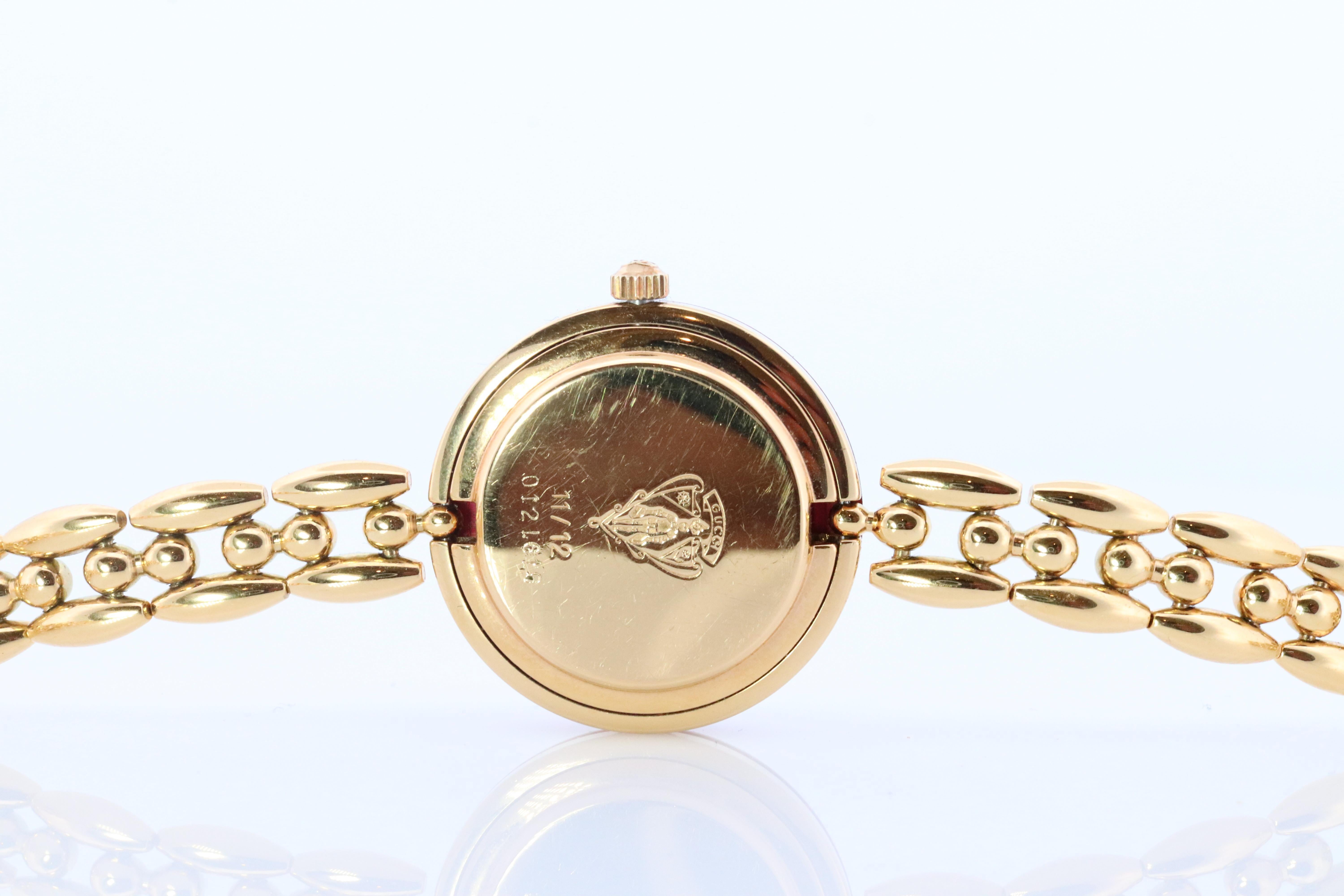 Vintage GUCCI Quartz 11/12 Watch. Gucci Multiple BEZEL Ladies Gold wristwatch 2