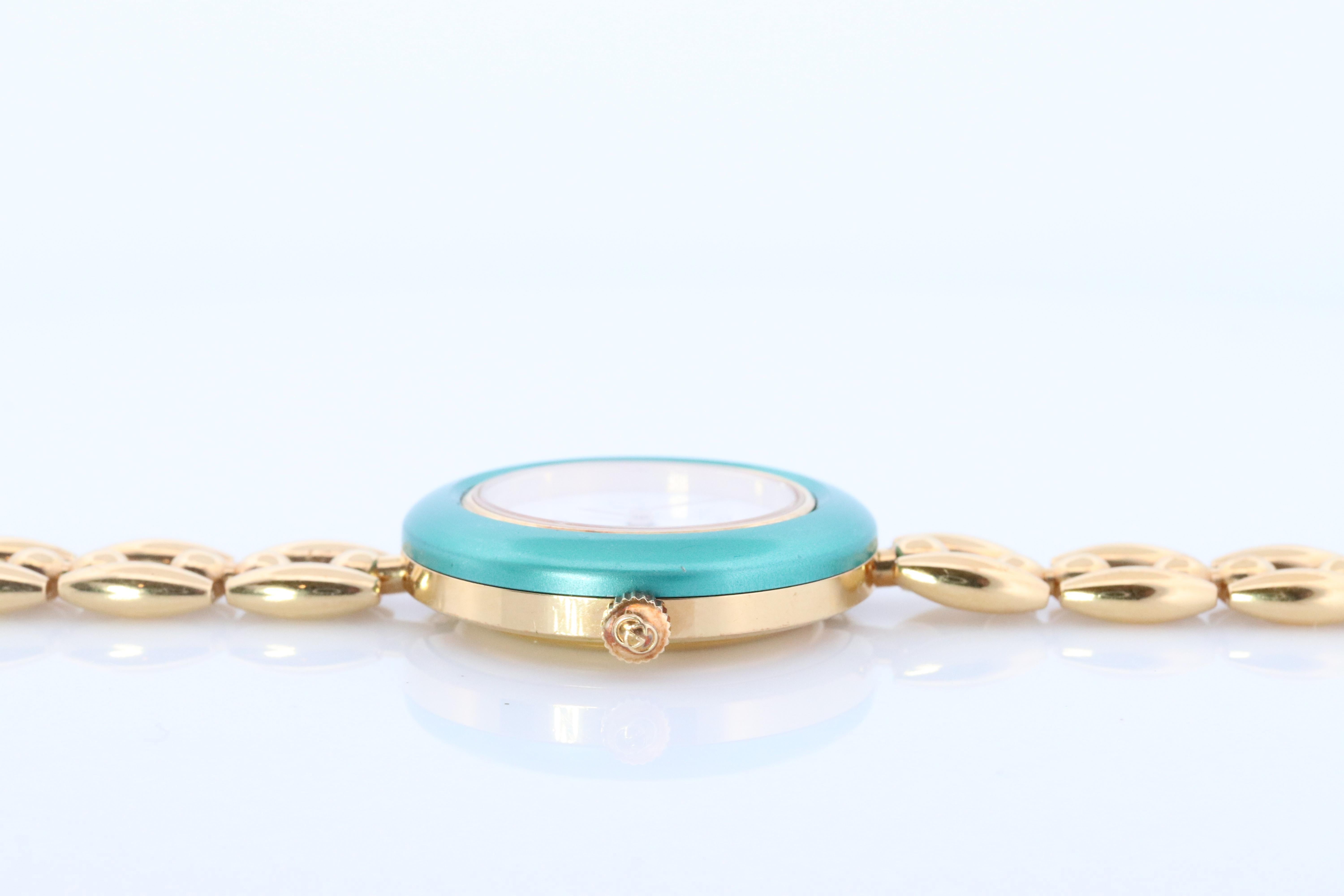 Vintage GUCCI Quarz 11/12 Uhr. Gucci Multiple BEZEL Damen Gold Armbanduhr 4