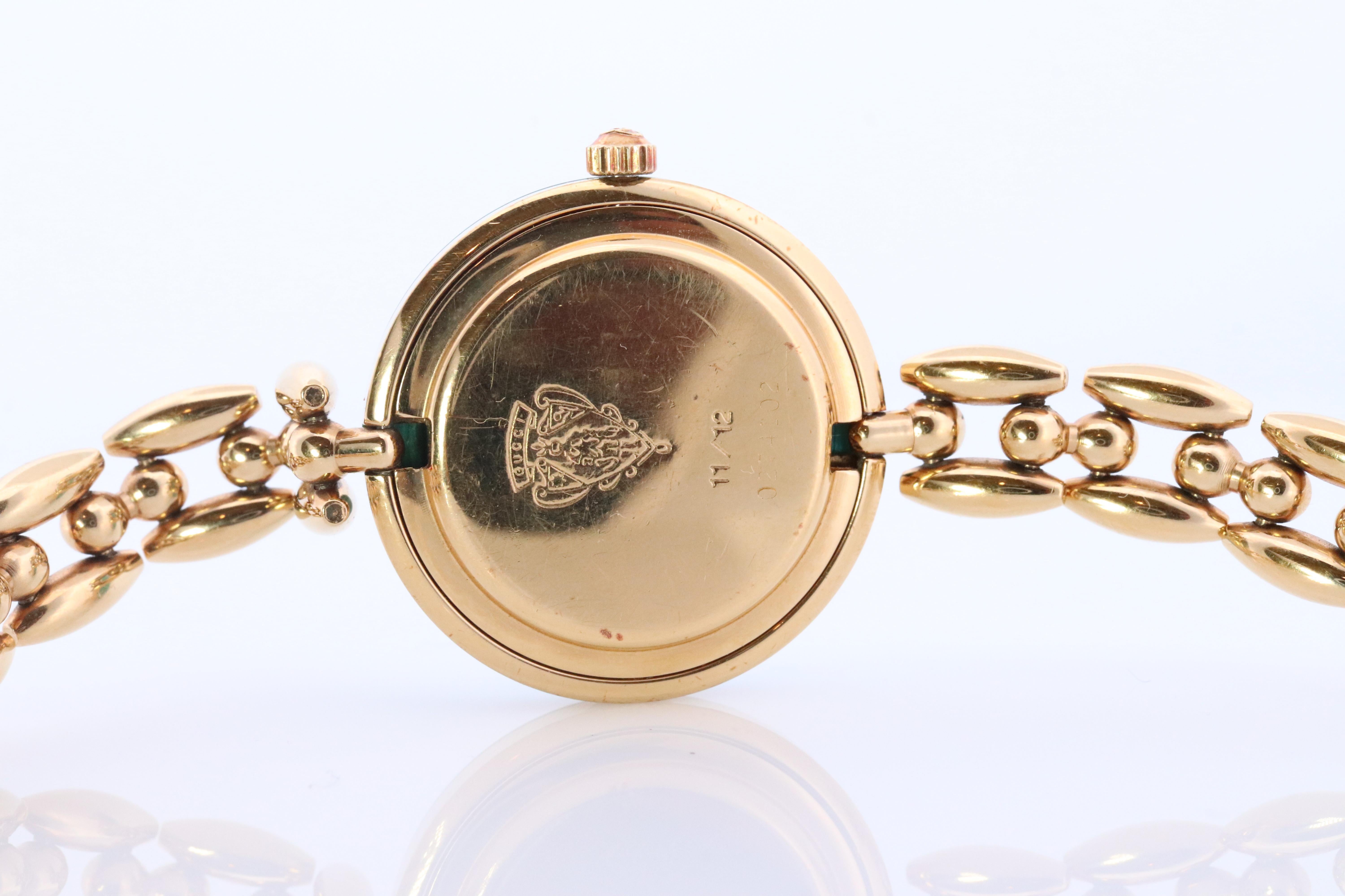 Vintage GUCCI Quarz 11/12 Uhr. Gucci Multiple BEZEL Damen Gold Armbanduhr 5