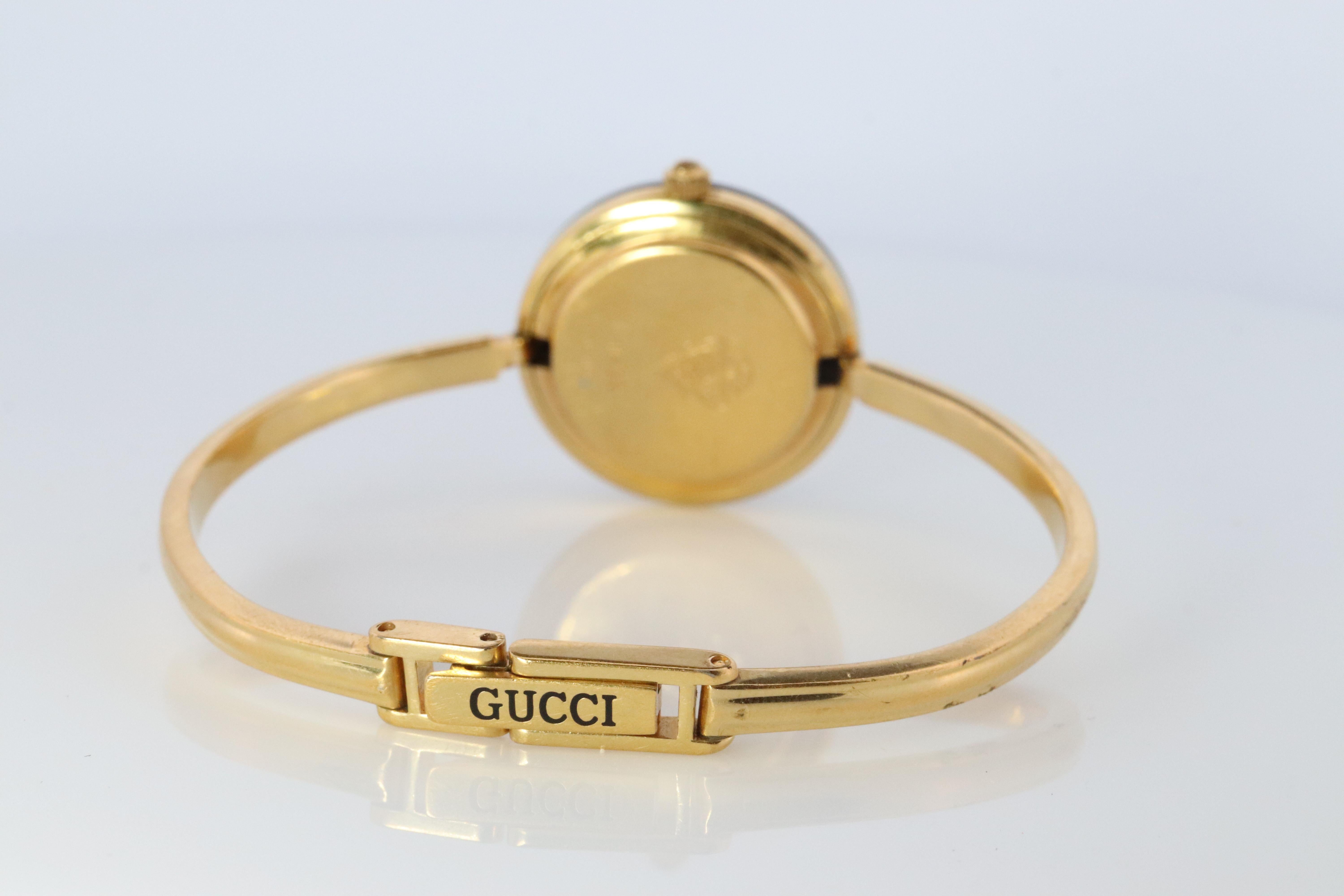 De las mujeres Vintage GUCCI Cuarzo 11/12.2  Observa. Reloj Gucci Ladies Bangle Bisel Intercambiable en venta