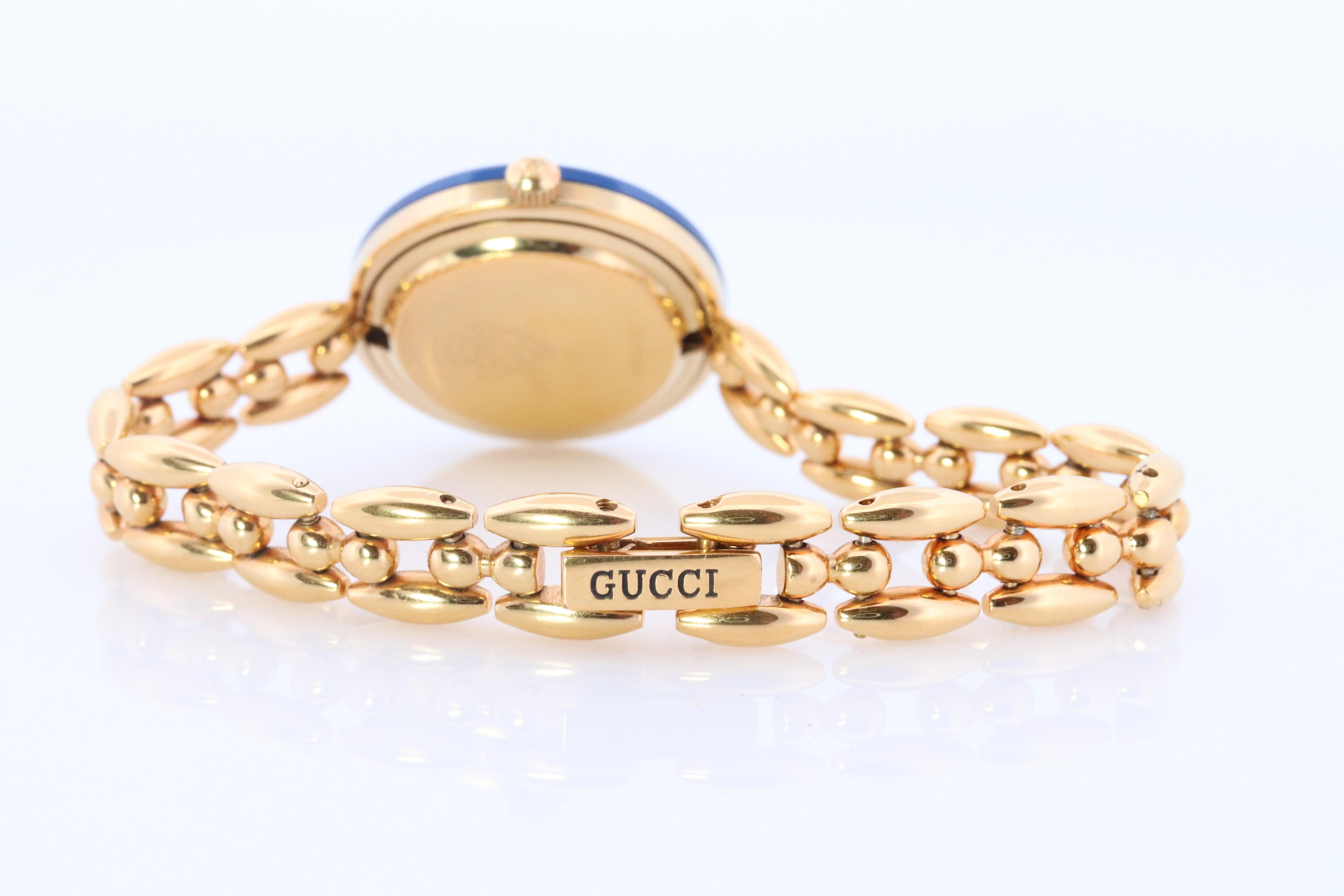 Vintage GUCCI Quarz 11/12.2 Uhr. Gucci Multiple BEZEL Damen Gold Armbanduhr 1