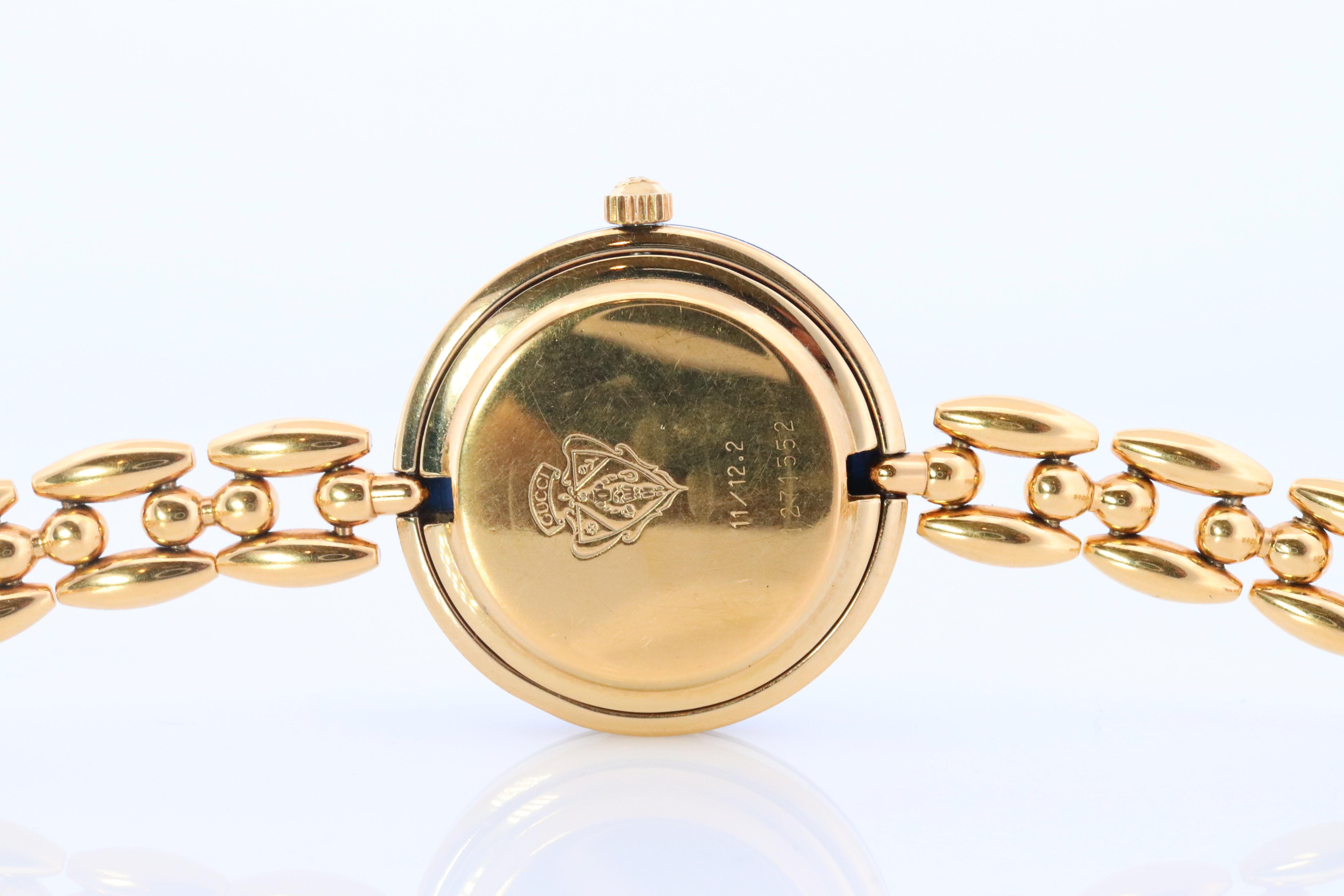 Vintage GUCCI Quarz 11/12.2 Uhr. Gucci Multiple BEZEL Damen Gold Armbanduhr 2