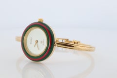 Vintage GUCCI Reloj de cuarzo 1100L Color Biseles Gucci Ladies Bangle reloj de pulsera