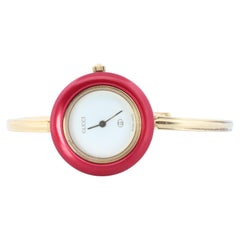 Vintage GUCCI Quarz 1100L Uhr Farbe Bezels Gucci Damen Armreif Armbanduhr, Vintage