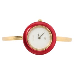 Vintage GUCCI Quarz 1100L Uhr Farbe Bezels Gucci Damen Armreif Armbanduhr, Vintage