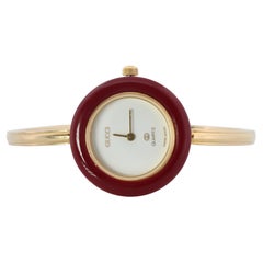 Vintage GUCCI Quartz 1100L Watch Color Bezels Gucci Ladies Bangle wristwatch