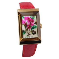 Vintage GUCCI Quartz 147.4 Watch. Gucci Flower Colorful Ladies. Box and Papers