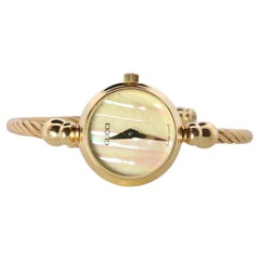 Vintage GUCCI Quartz 2700.2.L  Watch. Gucci Ladies Bangle Gold Tone Dial.