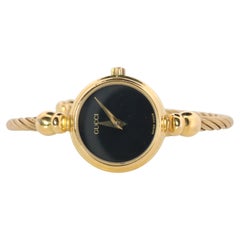 Vintage GUCCI Quartz 2700.2.L Watch. Gucci Ladies Bangle Gold Tone Wristwatch
