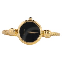 Vintage GUCCI Quartz 2700.2.L Watch. Gucci Ladies Bangle Gold Tone Wristwatch