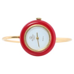Vintage GUCCI Quarzuhr. SELTEN Hergestellt in Italien Gucci Damenarmbanduhr mit Lünette