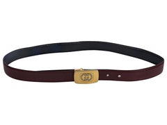 Vintage Gucci Reversible Skinny Leather Belt