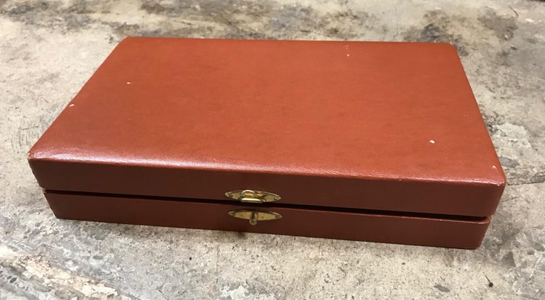 Lacquered Vintage Gucci Set of 8 Place Holders in the Original Box, Italy, 1970s