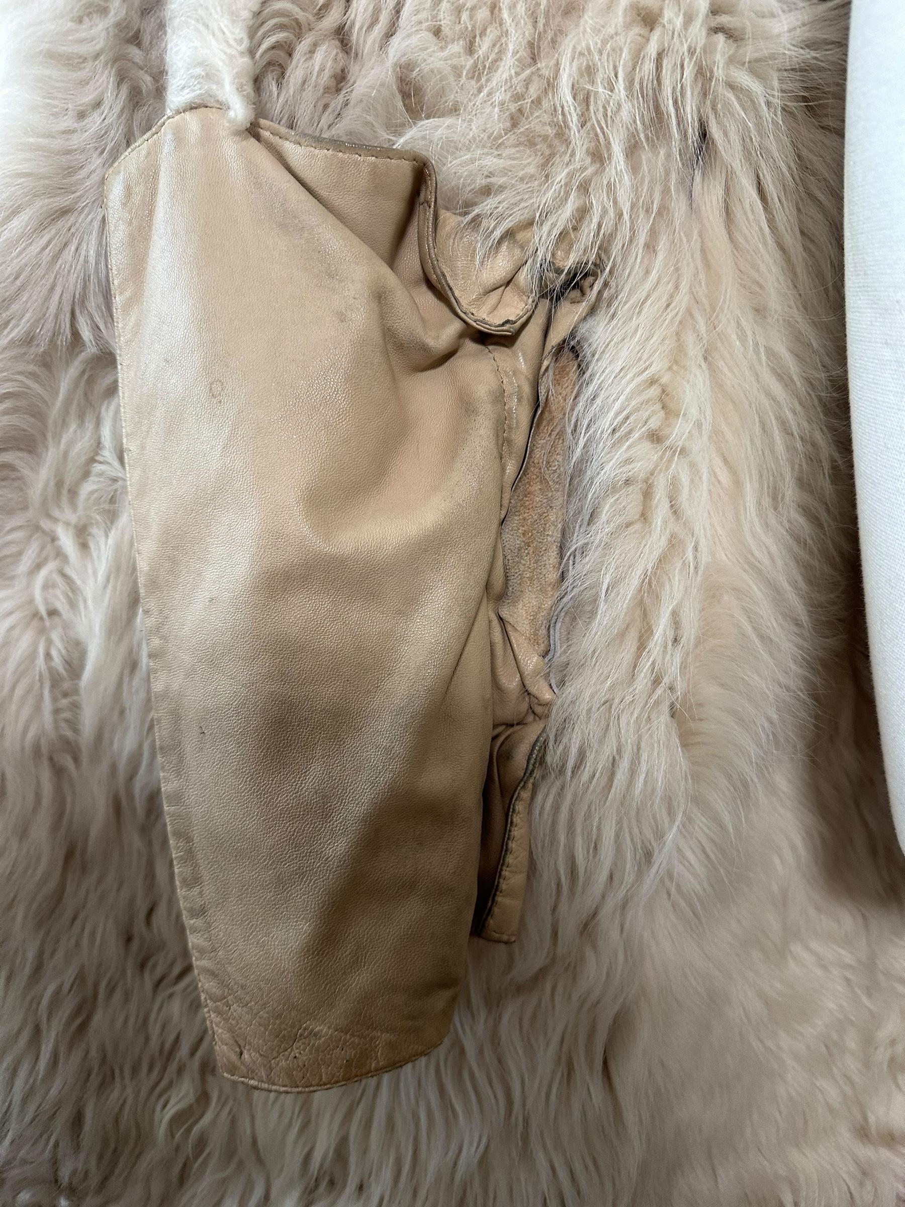 Vintage Gucci Shearling Long Coat For Sale 5