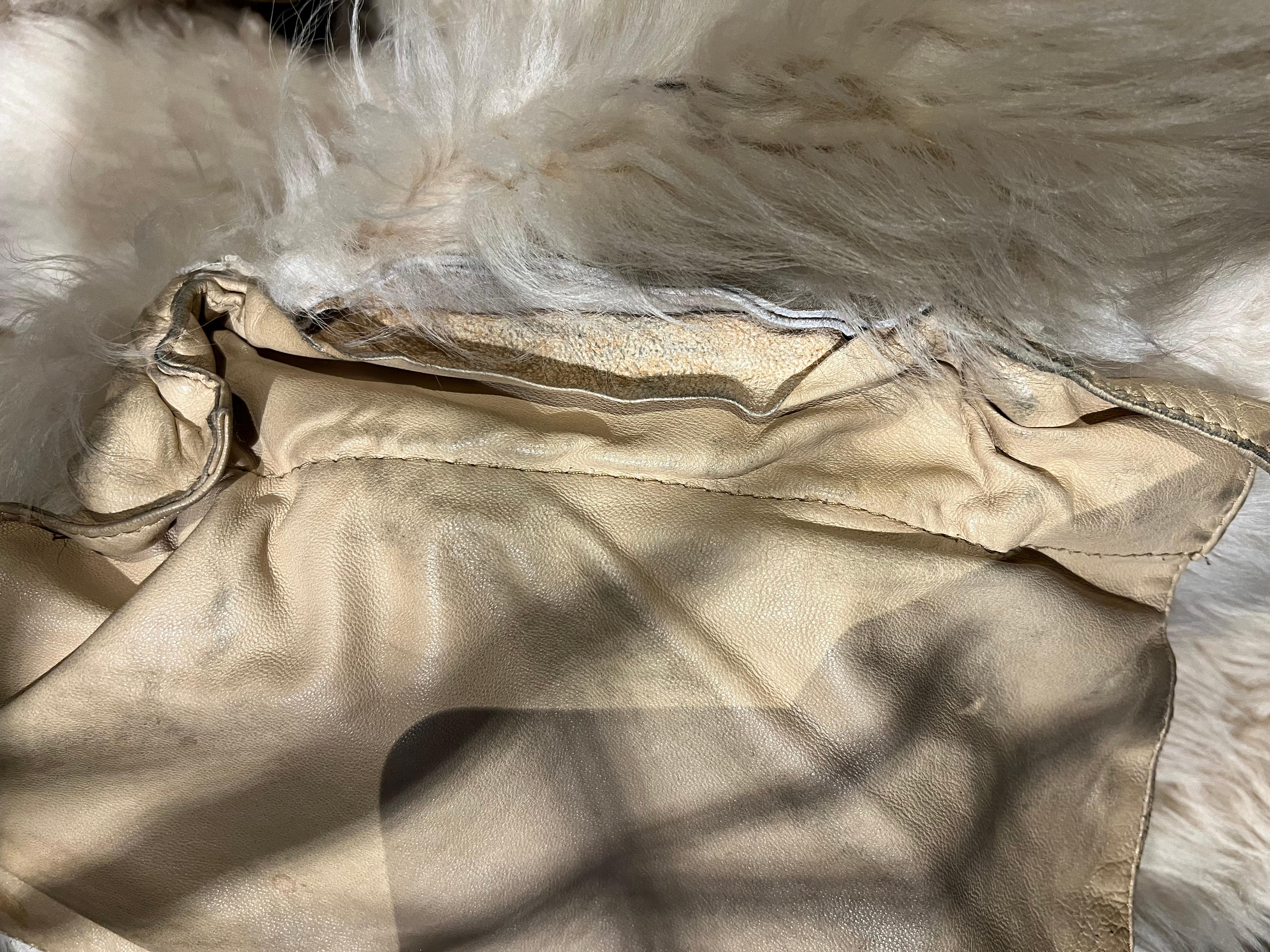 Vintage Gucci Shearling Long Coat For Sale 2