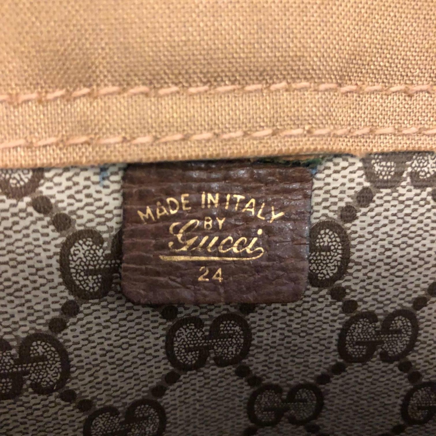 Brown Vintage Gucci Signature Canvas and Web Golf Bag 