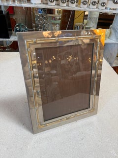Cadre photo Vintage Gucci Silver & Gold Tone 7 x 9