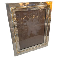 Cadre photo Vintage Gucci Silver & Gold Tone 7 x 9