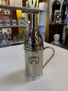 Vintage Gucci Silver-Plated Wine Bottle Holder