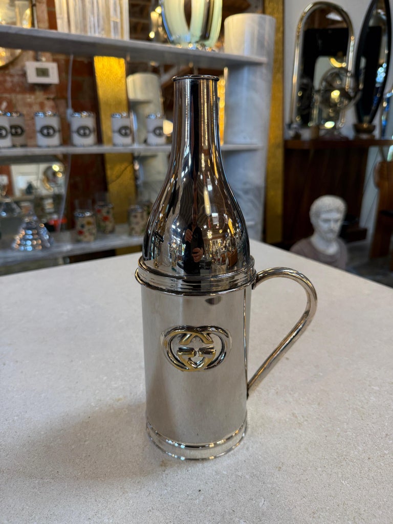 GUCCI ワインボトルホルダー Vintage Gucci Silver-Plated Wine Bottle Holder at 1stDibs
