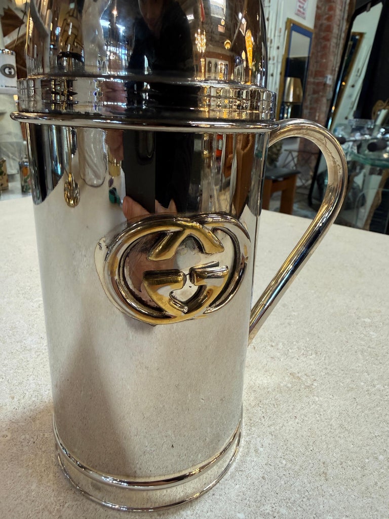 Vintage Gucci Silver-Plated Wine Bottle Holder at 1stDibs
