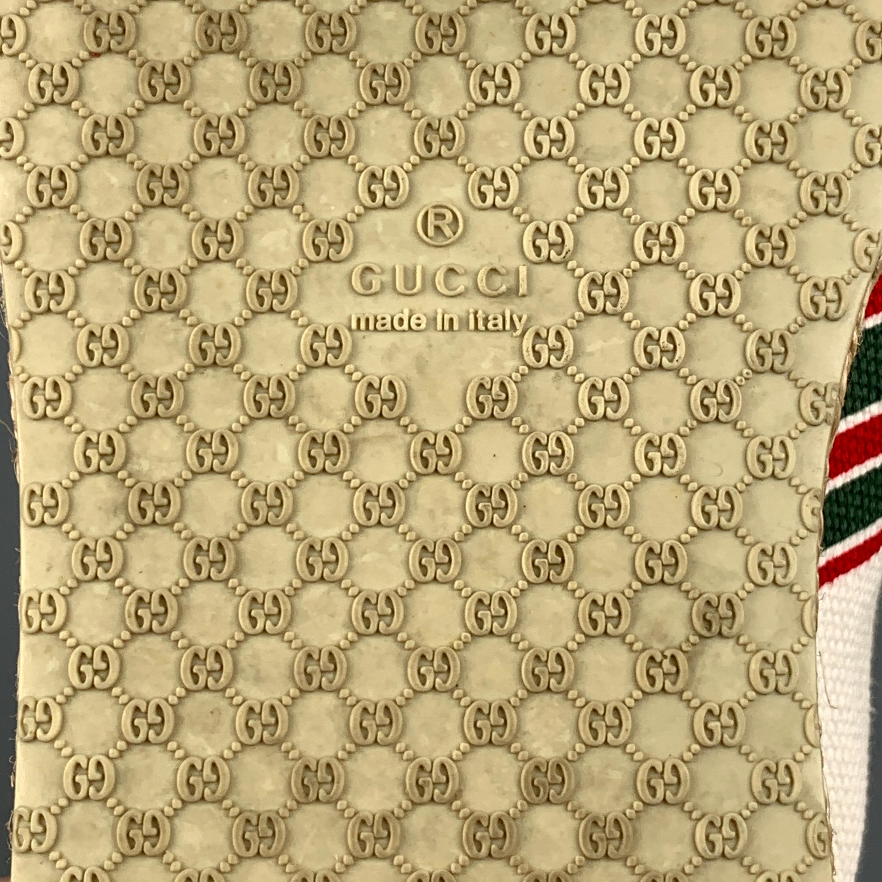 Men's Vintage GUCCI Size 8 Multi-Color Stripe Canvas Espadrille Sneakers
