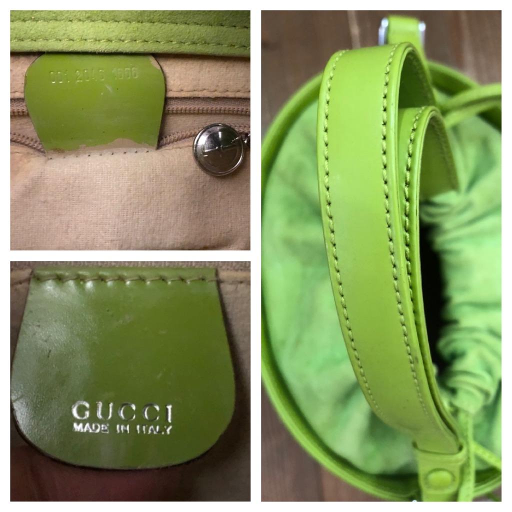 gucci tote with lime green