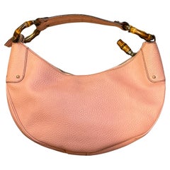 Vintage Gucci Soft Pink Bamboo Loop Hobo Tasche