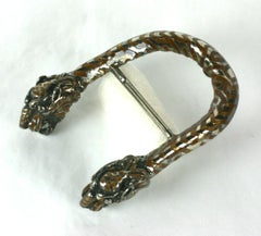 Vintage Gucci Sterling and Enamel Dionysis Buckle