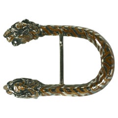 Hebilla Dionysis Vintage Gucci de Esterlina y Esmalte