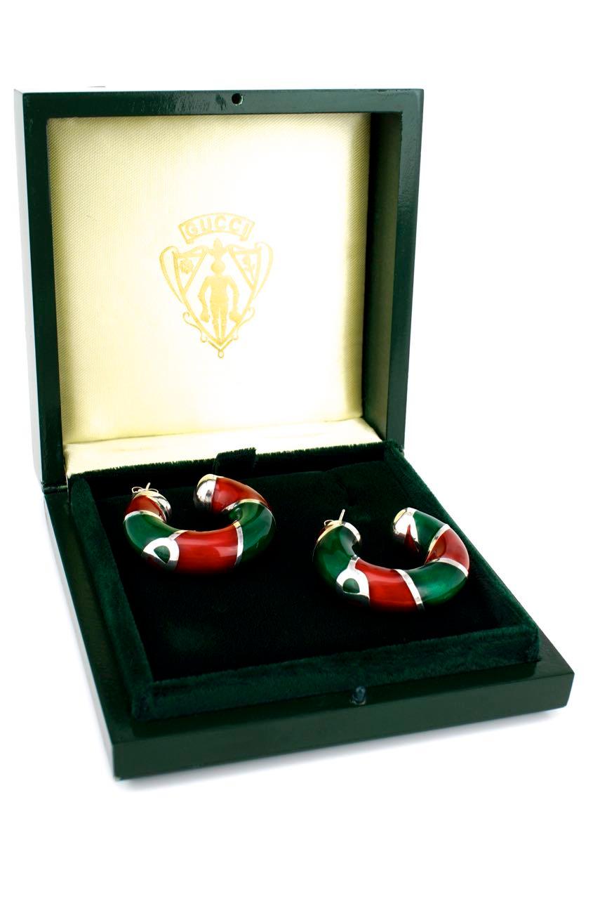 red gucci earrings