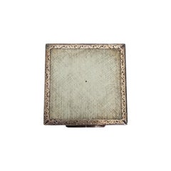 Vintage Gucci Sterling Silver Rhinestone Mirror Powder Compact #16521