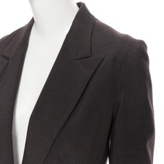 vintage GUCCI TOM FOR 1997 brown mohair wool peak lapel blazer IT40 S