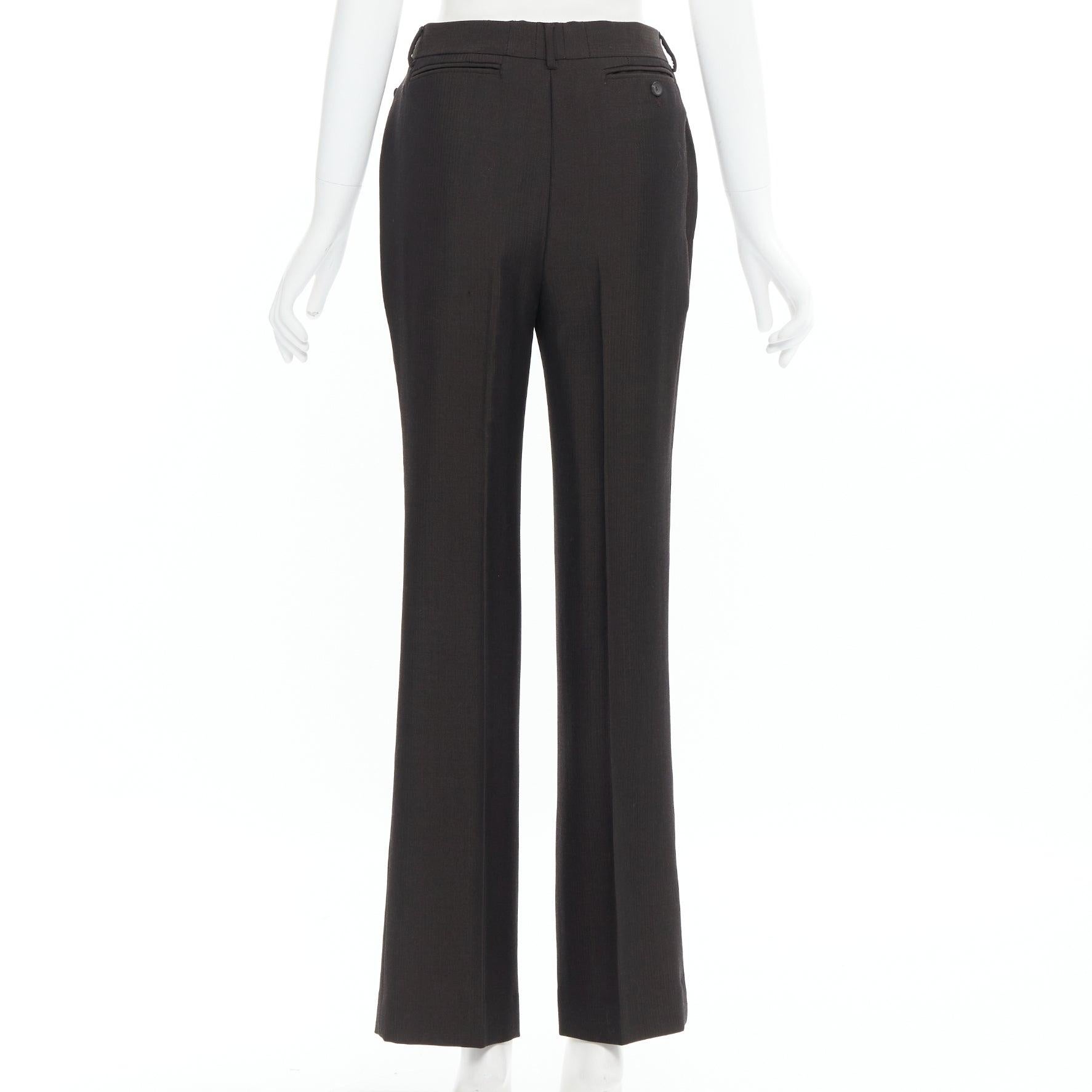 vintage GUCCI TOM FORD 1996 brown wool mohair dart front blazer pant set IT42 M en venta 6