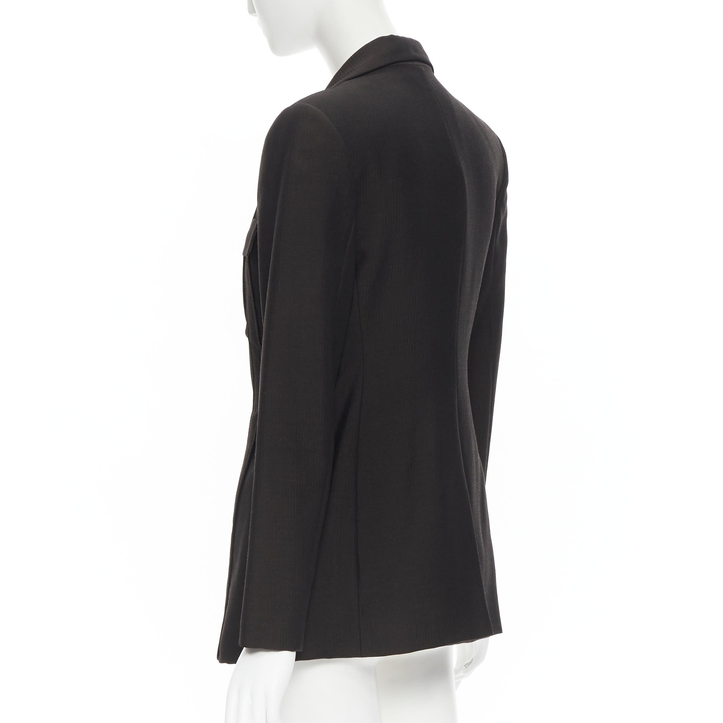 Vintage GUCCI TOM FORD 1996 Braunes Blazer-Hosen-Set aus Wolle und Mohair mit Pfeil vorne IT42 M 1