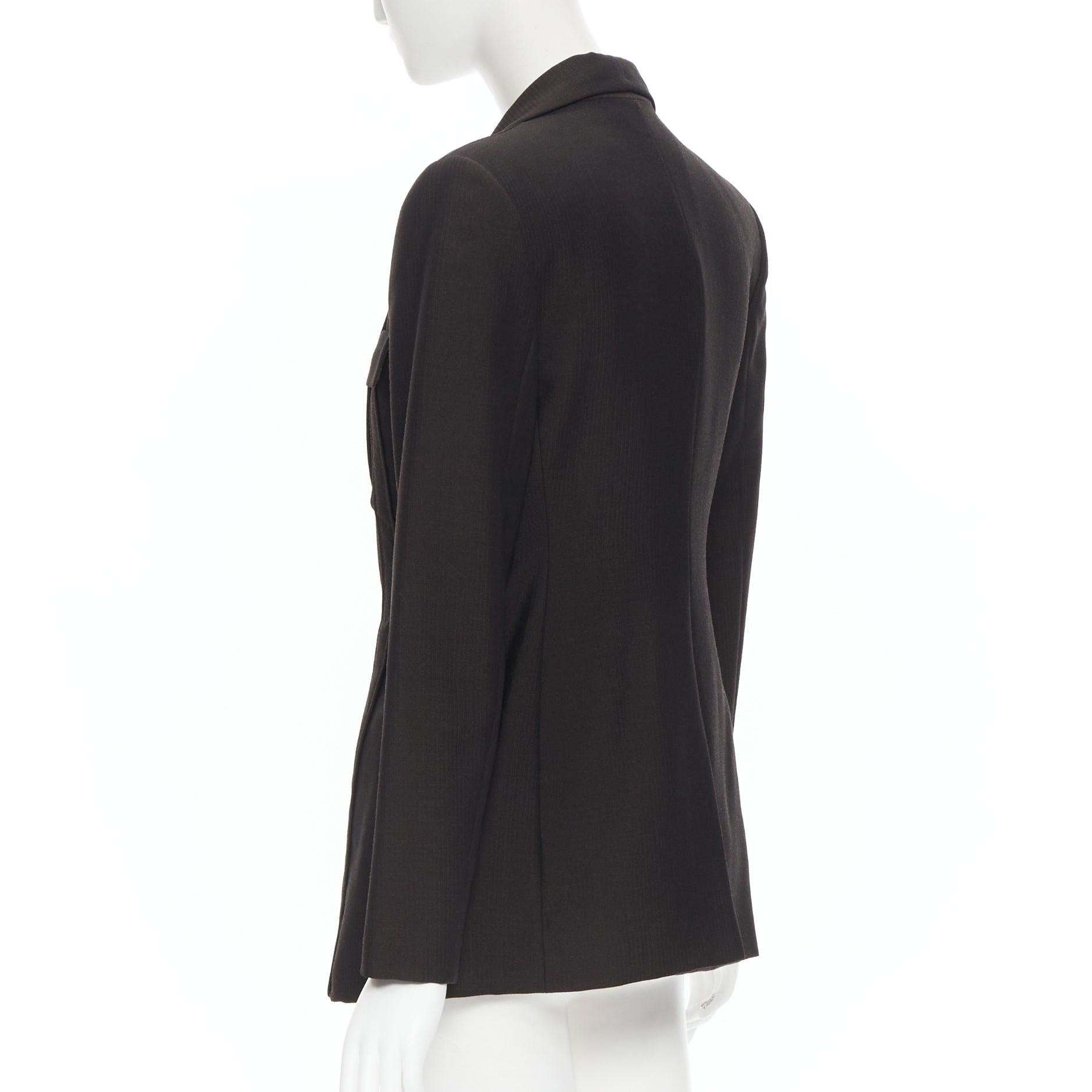 vintage GUCCI TOM FORD 1996 brown wool mohair dart front blazer pant set IT42 M en venta 2