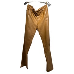 Vintage Gucci Tom Ford Amber Leather Pants Size 46