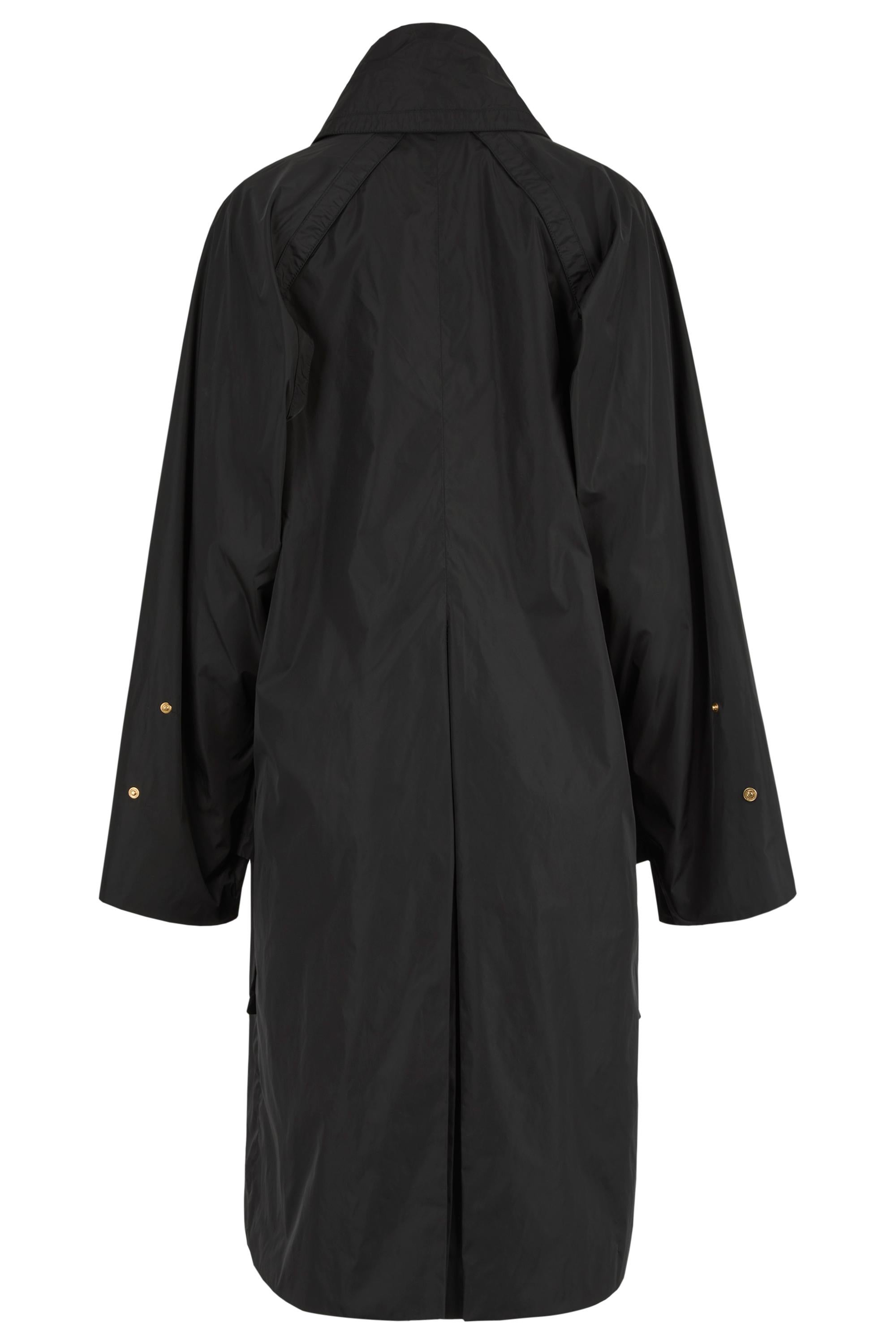 Vintage Gucci Tom Ford F/W 2003 Chaqueta larga de nailon negro en Excelente estado para la venta en London, GB