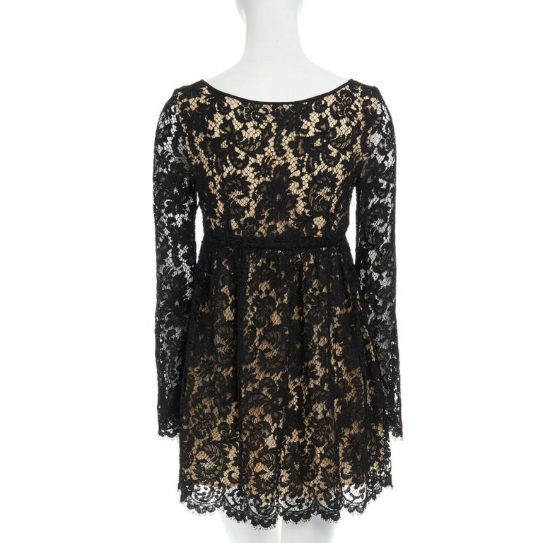 vintage GUCCI TOM FORD SS96 runway black lace scoop flare sleeve mini dress  S at 1stDibs | ittierre gucci, gucci ittierre, flared sleeve mini dress