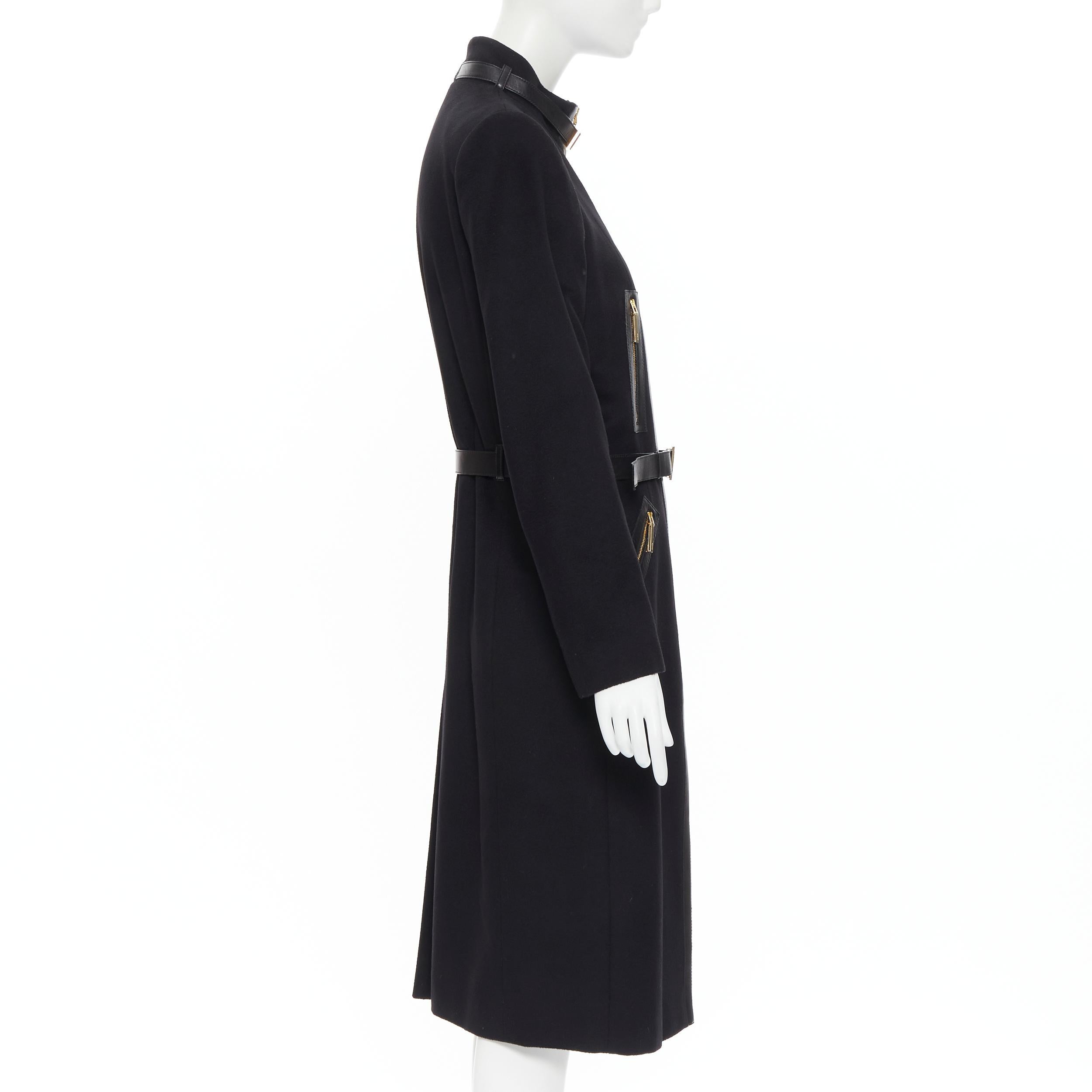 black coat with gold zipper