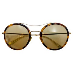 Vintage Gucci Tortoise Gucci Aviator Sunglasses 1990's Made in Italy