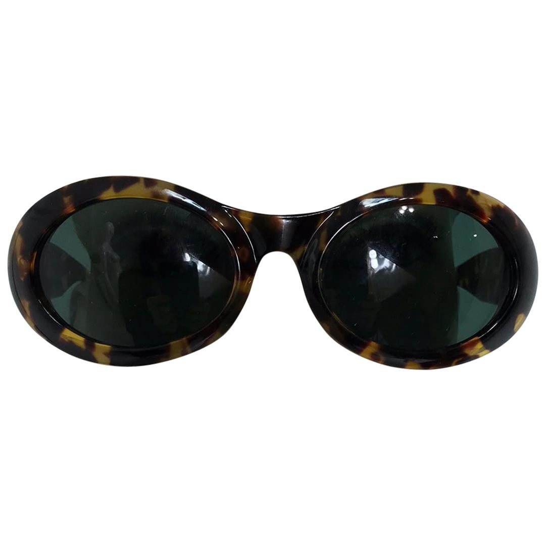 Vintage Gucci Tortoise Shell Sunglasses & Original Leather Case 1970s