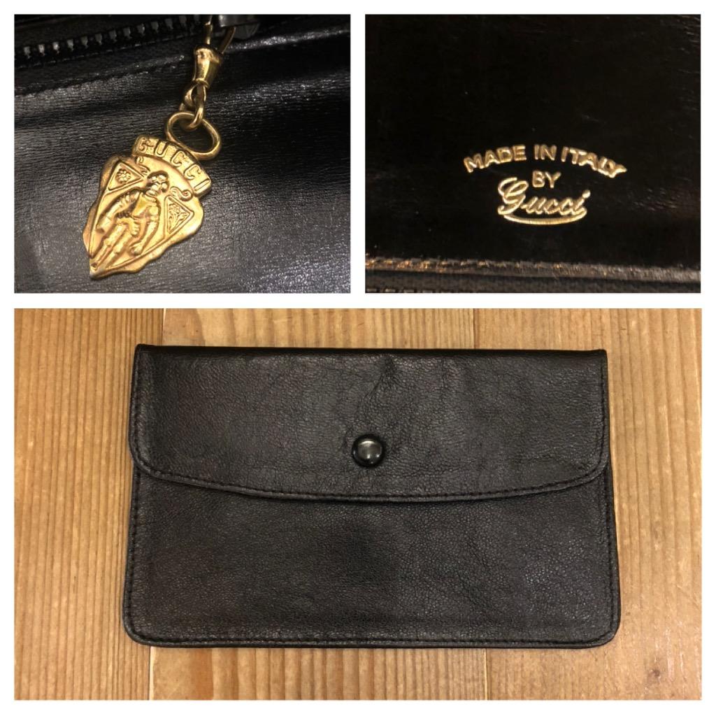 Vintage GUCCI Web Leather Shoulder Bag Turnlock Black 1