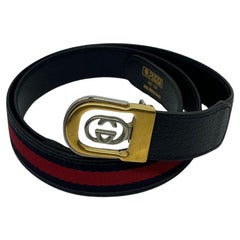 Vintage Gucci Web Logo Belt