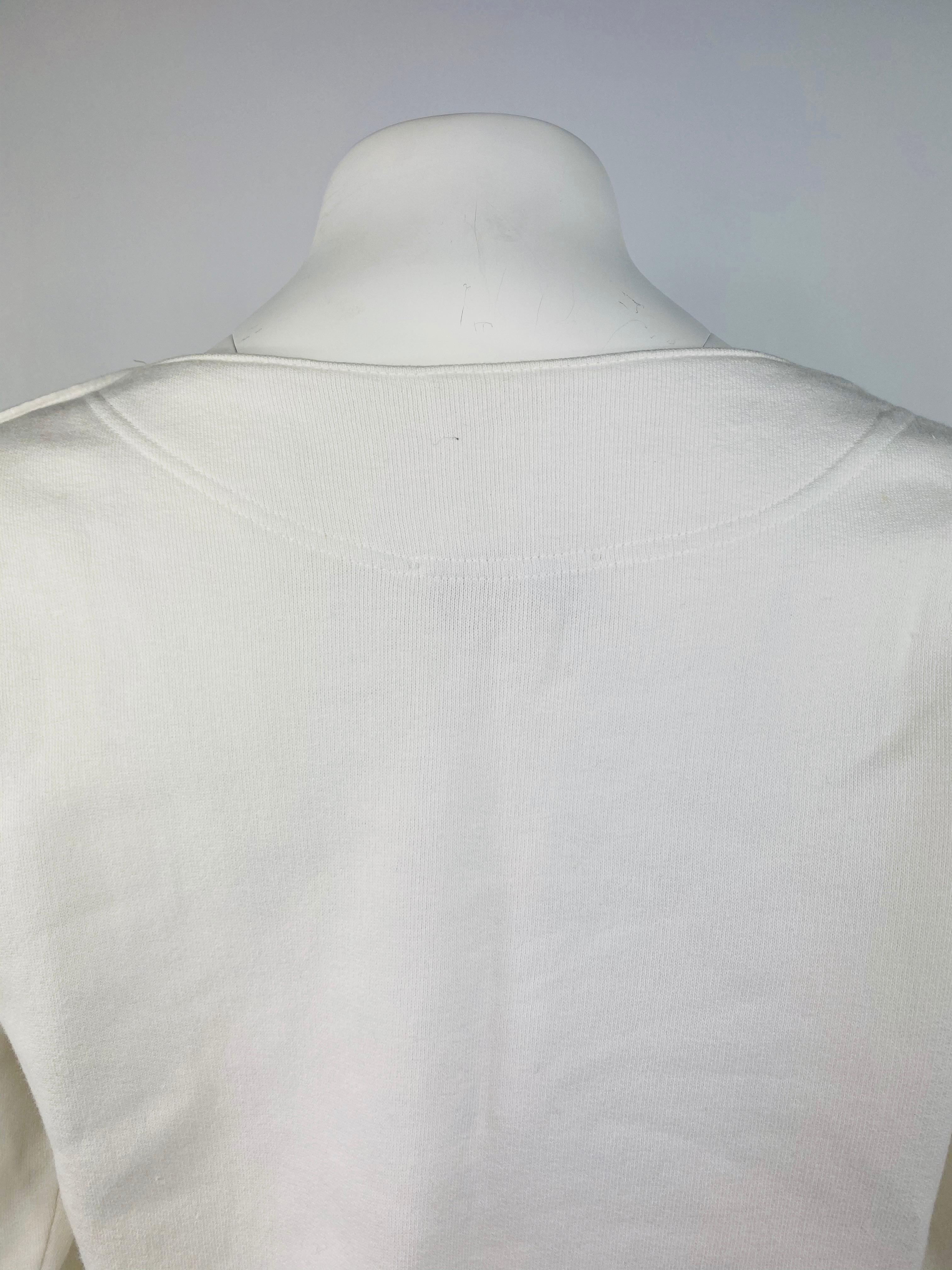 Women's or Men's Vintage Gucci White Cotton Pullover Sweater Size S