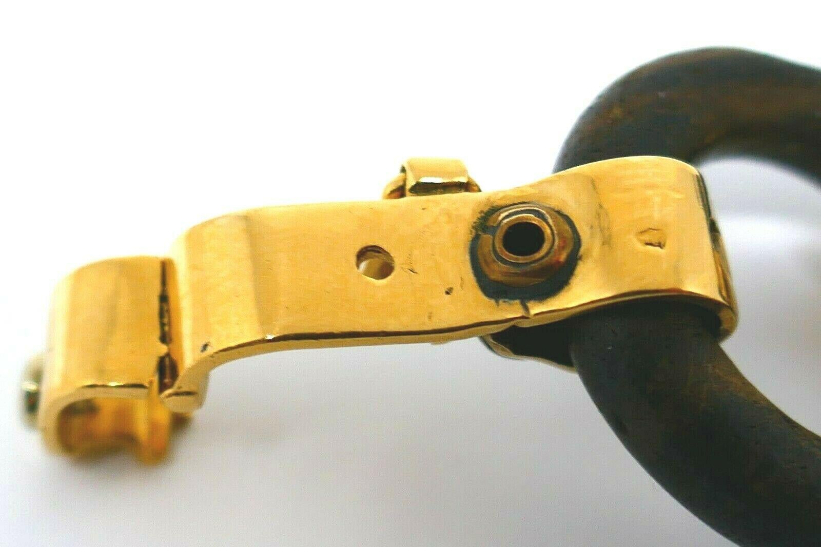 Vintage Gucci Yellow Gold Wood Circle Link Bracelet Watch For Sale 2