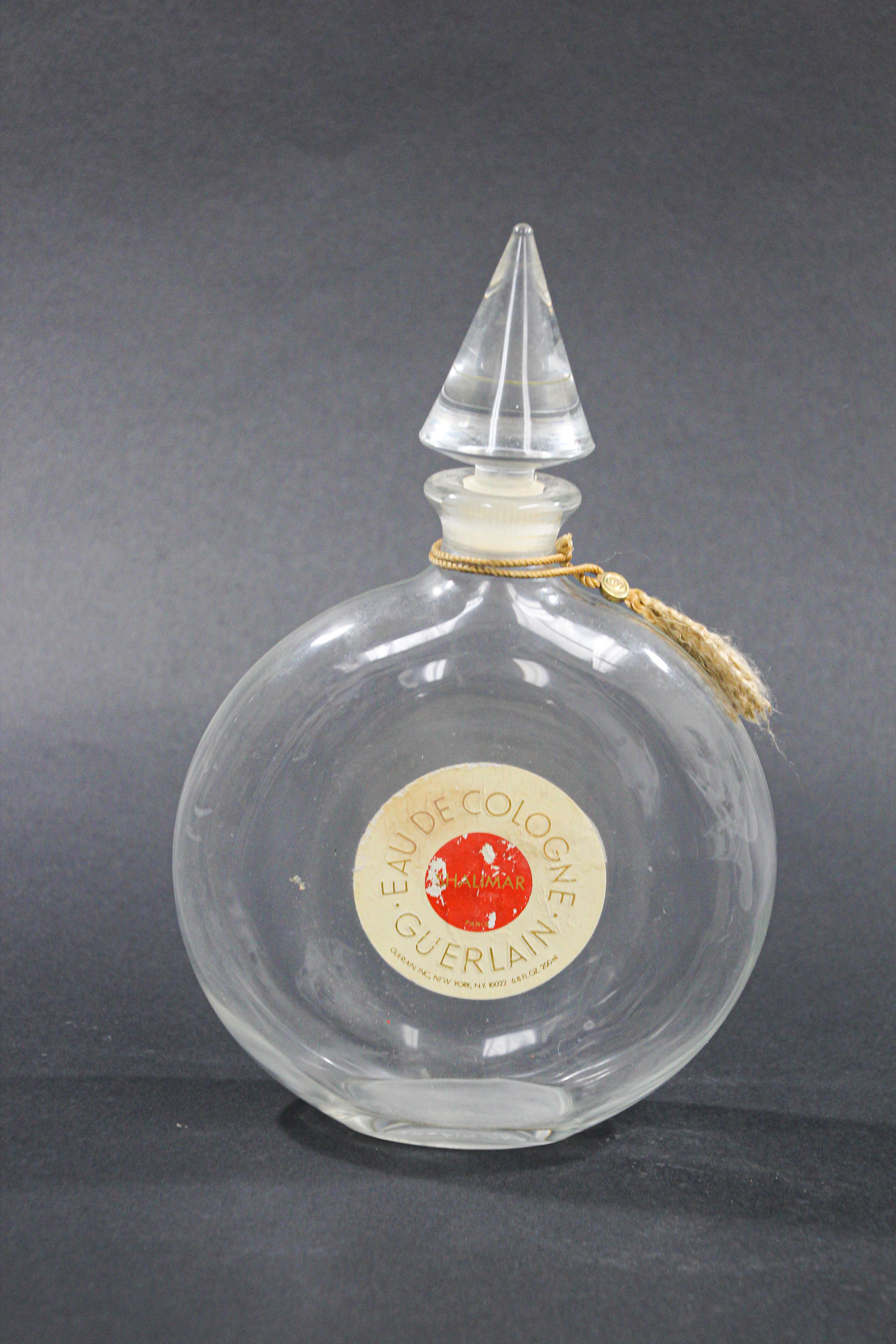 Vintage Guerlain Shalimar Cologne Perfume Bottle Collectible For Sale 4